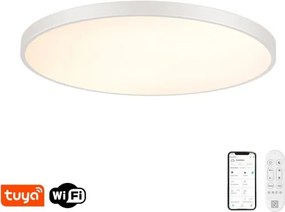 Immax NEO 07316L-LED Plafonieră dimabilă SEMPLICI 128W/230V Ø100 cm Wi-Fi Tuya albă + telecomandă
