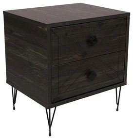 Noptiera Glynn Nightstand, Crem, 40x55x50 cm