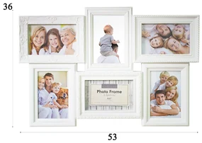 Rama foto, 6 poze, Naimeed D4559W, Alb