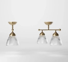 Lustra stil neoclasic din alama si abajur ceramic Elide