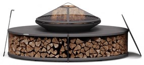 Blumfeldt Firebowl Ebeko 3 în 1, poate fi folosit ca grătar sau masă, grătar pentru grătar + protecție împotriva scânteilor