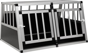 vidaXL Cușcă de câini cu ușă dublă, 89 x 69 x 50 cm