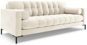 Canapea Bali 4 locuri velvet/picioare negre L217 cm