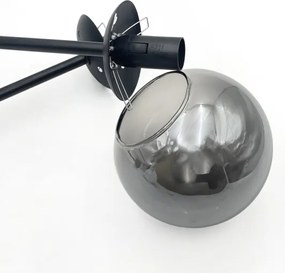 Brilagi - Lustru aplicat MALIVA 4xE14/15W/230V negru/fumuriu