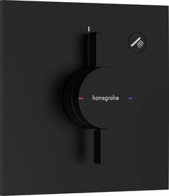 Baterie dus incastrata negru mat Hansgrohe DuoTurn E 1 functie