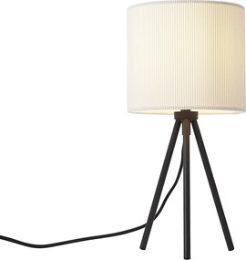 Lampă de masă modernă cu trepied alb cu abajur de catifea - Luz