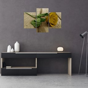 Tablou - Vintage trandafiri galbeni (90x60 cm)