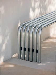 Bancă de grădină argintie din metal Nokk – noo.ma