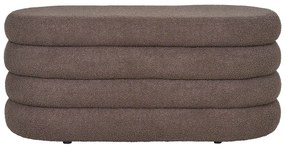 Bancă maro cu tapițerie din țesătură bouclé Dartford – House Nordic