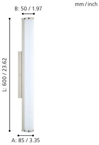 Aplică LED pentru baie Eglo 94716 CALNOVA 1xLED/16W/230V IP44