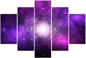 Tablou abstracției violete (150x105 cm)