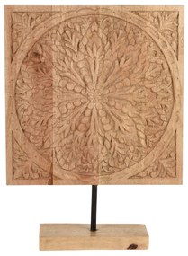 Decoratiune Flora din lemn 40x30 cm