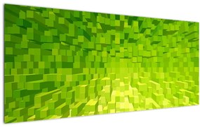 Tabloul cuburilor galbenverzui (120x50 cm)