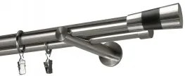 Galerie dubla VALEO INOX PICIOR UNIVERSAL ,prindere perete 19/19 INOX (Alege marime: 180 cm)