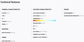 Spot LED incastrabil TULIPA White recessed downlight 10W 36° 4000K CRI90 casambi