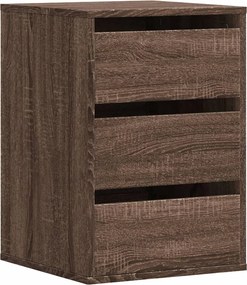 vidaXL Dulap colț cu sertare stejar maro 40x41x58 cm lemn prelucrat