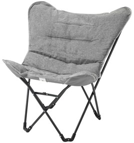 Outsunny Scaun de camping scaun de plajă pliabil șezut larg și căptușit pliabil pentru pescuit 88 x 74 x 84 cm gri deschis | Aosom Romania