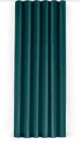 Draperie în culoarea petrolului dimout (semi-opacă) din catifea 400x175 cm Velto – Filumi