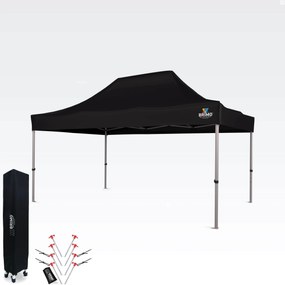 Cort de petrecere pentru grădină 3x4,5 m: Colțul dumneavoastră pentru relaxare și petreceri - fără pereți - Negru