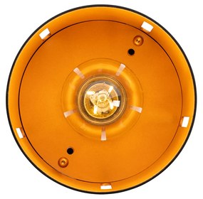 Plafoniera de design neagră cu interior auriu - Yana