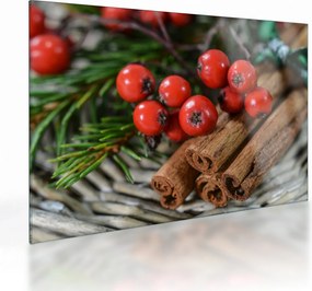 Tablou pe sticlă cu rowan și scorțișoară (70x50 cm)