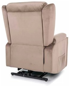 Scaun reclinabil Pontils Velvet, bej