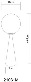 Veioza/Lampa de masa design modern PINPAL alama/opal