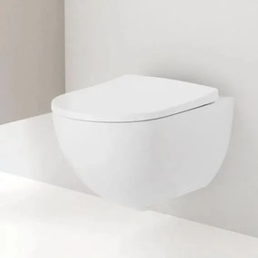 Vas wc suspendat Geberit Acanto Rimfree cu capac inchidere lenta