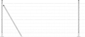 vidaXL Gard cu Stâlp Argintiu 1 x 10 m Oțel