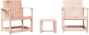 vidaXL Set mobilier de grădină, 3 piese, lemn masiv douglas