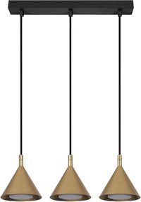 Brilagi - Lustru suspendat pe cablu CONE TRIPLE 3xGX53/15W/230V auriu