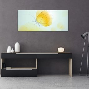 Tablou - Fluturele galben (120x50 cm)