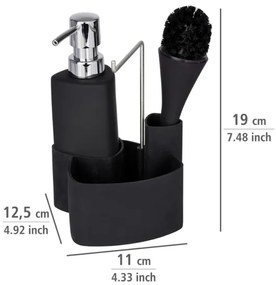 WENKO 3620127800 - Set de curățare EMPIRE 11x19 cm, negru/argintiu