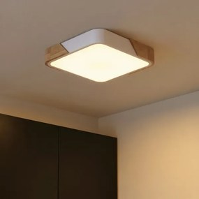 Brilagi - Plafonieră LED PILANA LED/24W/230V, stejar/alb, 32 x 32 cm