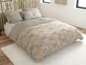 Lenjerie de pat din bumbac Renforce PATCHWORK bej Dimensiune lenjerie de pat: 70 x 90 cm | 140 x 200 cm