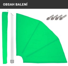 STILISTA Paravan de balcon, 140 x 140 cm, verde