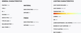 Lampa de exterior portabila IP54 MAVIS 200 galbena