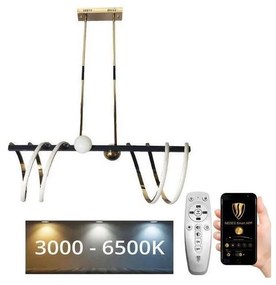 Lustră LED dimabilă pe tijă LED/105W/230V 3000-6500K + telecomandă