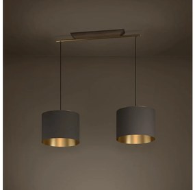 Lustră pe cablu Eglo 390336 SANTANDRIA 2xE27/40W/230V maro/auriu