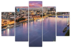 Tablou cu orașul Bratislava cu râu (150x105 cm)
