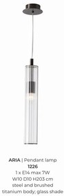 Lustra, Pendul design modern ARIA titan periat