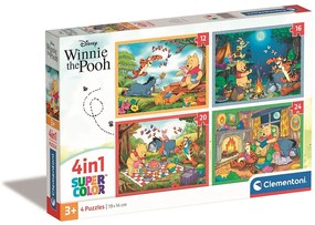 Disney Winnie de Pluș Fun Days Forever Puzzle 4-în-1 Clementoni