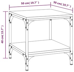 Masuta de cafea, stejar sonoma, 50x50x40 cm, lemn prelucrat 1, Stejar sonoma, 50 x 50 x 40 cm