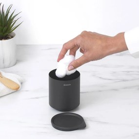 Cutie accesorii pentru baie Brabantia MindSet Mineral 1005686, Baza antiderapanta, Finisaj mineral, Gri