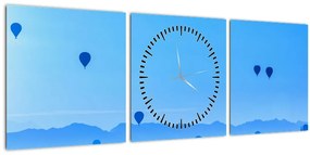 Tablou - Peisaj și săgeți (cu ceas) (90x30 cm)