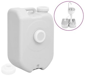 vidaXL Rezervor de apă portabil cu adaptor, gri, 24 L