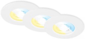 Briloner 7605036-SET Plafonieră încastrată pentru baie, set 3xLED/4,9W/230V IP44, albă