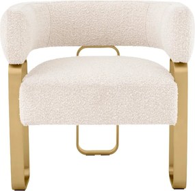 Fotoliu design LUX Capricorn, bouclé cream