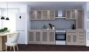 Bucatarie Greta 2,6m sonoma+trufe
