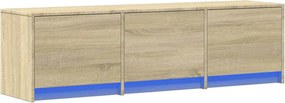 vidaXL Cabinet TV cu led Sonoma 140 x 34 x 40 cm Lemn compozit
